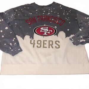 Gameday Couture San Francisco 49ers Bleached Crewneck Sweatshirt Women's Large
